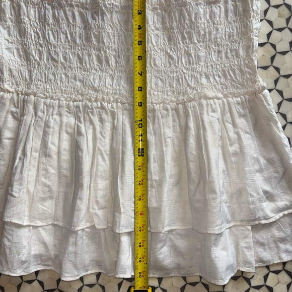 Madewell White Tiered Smocked Mini Skirt - Picture 3 of 4